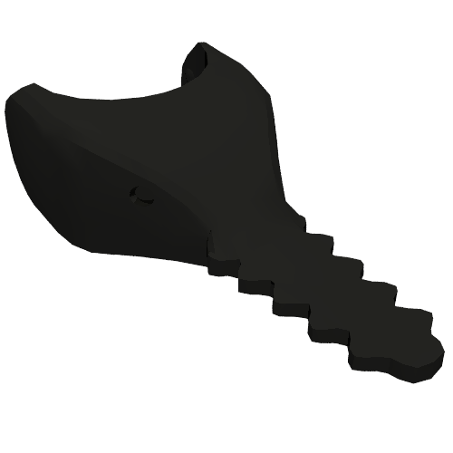 Animal Body Part, Shark / Sawfish Head Schwarz
