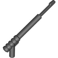 Weapon Spear Gun with Rounded Trigger and Thin Spear Base Schwarz