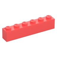 Brick 1 × 6 Coral