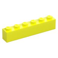 Brick 1 × 6 Vibrant Yellow