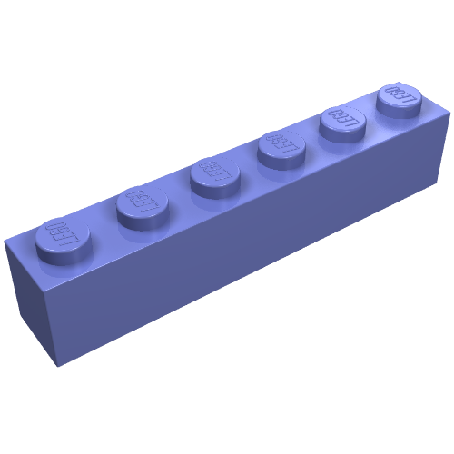 Stein 1 × 6 Mittelblauviolett