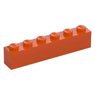 Brick 1 × 6 Reddish Orange
