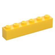 Brick 1 × 6 Yellow