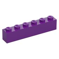 Brick 1 × 6 Purple
