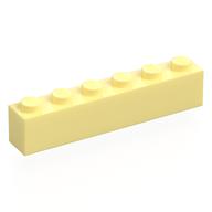 Brick 1 × 6 Bright Light Yellow