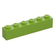 Brick 1 × 6 Lime