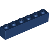 Stein 1 × 6 Dunkelblau
