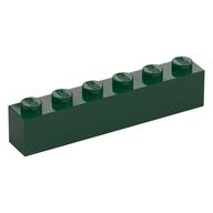 Brick 1 × 6 Dark Green