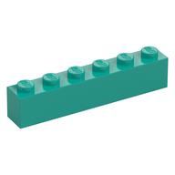Brick 1 × 6 Dark Turquoise