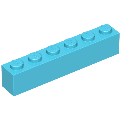 Brick 1 × 6 Maersk Blue