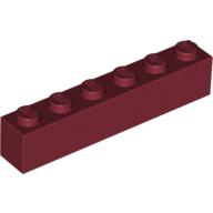 Stein 1 × 6 Dunkelrot
