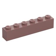 Brick 1 × 6 Sand Red