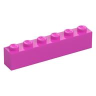 Stein 1 × 6 Dunkelrosa