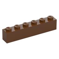 Brick 1 × 6 Reddish Brown