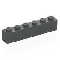 Stein 1 × 6 Dunkelblaugrau