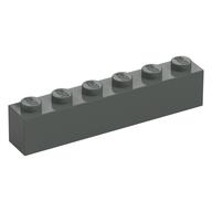 Stein 1 × 6 Dunkelgrau