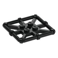 Plate Special 2 × 2 with Bar Frame Square Black