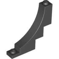 Brick Curved 1 × 5 × 4 Inverted Black
