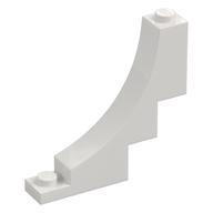 Brick Curved 1 × 5 × 4 Inverted White