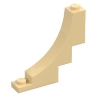 Brick Curved 1 × 5 × 4 Inverted Tan