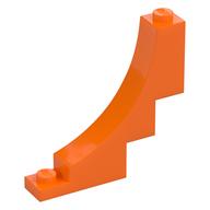 Brick Curved 1 × 5 × 4 Inverted Orange