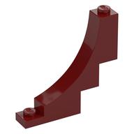 Brick Curved 1 × 5 × 4 Inverted Dark Red