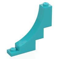 Brick Curved 1 × 5 × 4 Inverted Medium Azure