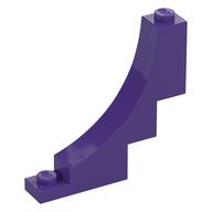Brick Curved 1 × 5 × 4 Inverted Dark Purple