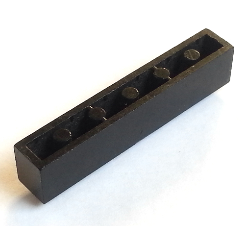 Brick 1 × 6 with Bottom Tubes and 2 Lowered Cross Supports Schwarz