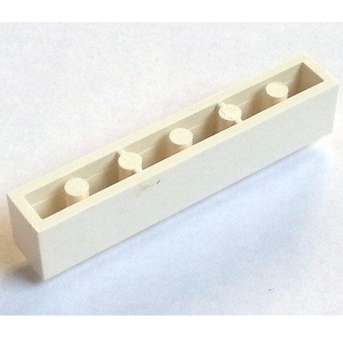 Brick 1 × 6 with Bottom Tubes and 2 Lowered Cross Supports White