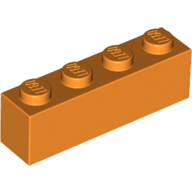 Brick 1 × 4 Orange
