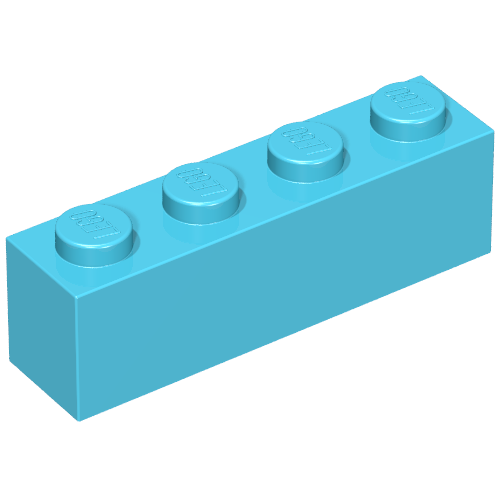 Brick 1 × 4 Maersk Blue