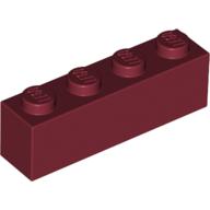 Brick 1 × 4 Dark Red