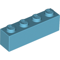 Brick 1 × 4 Medium Azure