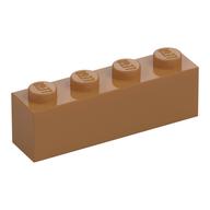 Brick 1 × 4 Medium Nougat