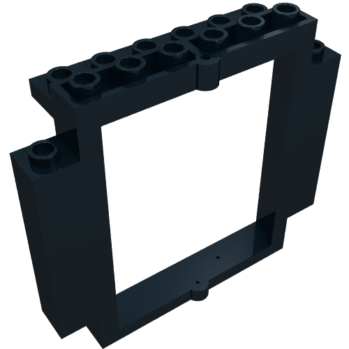 Door Frame 2 × 8 × 6 Swivel with Bottom Notches Black