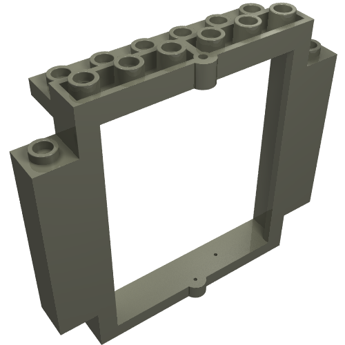 Door Frame 2 × 8 × 6 Swivel with Bottom Notches Dunkelgrau