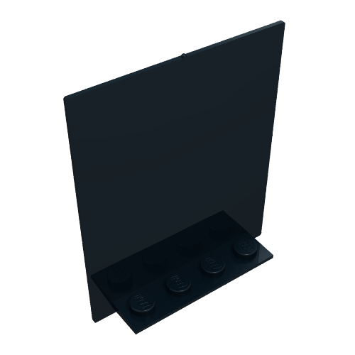 Door 2 × 5 × 5 Swivel, Flat Base Black