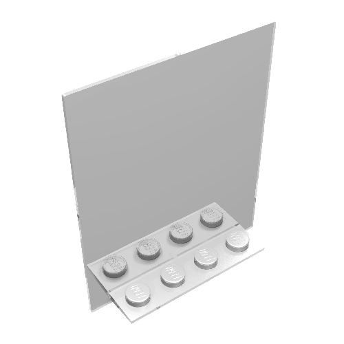 Door 2 × 5 × 5 Swivel, Flat Base Trans-Clear