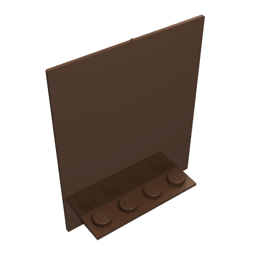 Door 2 × 5 × 5 Swivel, Flat Base Brown