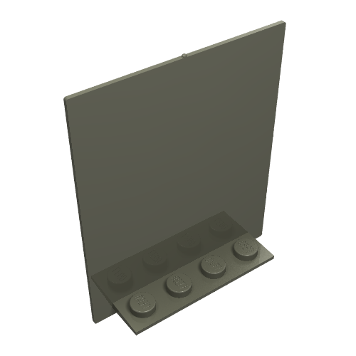 Door 2 × 5 × 5 Swivel, Flat Base Dark Gray