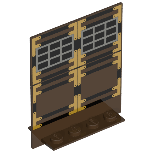 Swivel, Flat Base 2 × 5 × 5 with Ninja Print Brown