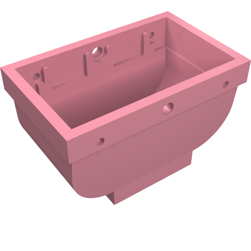 Belville, Equipment, Basket 2 × 4 × 2 without Handle Rosa