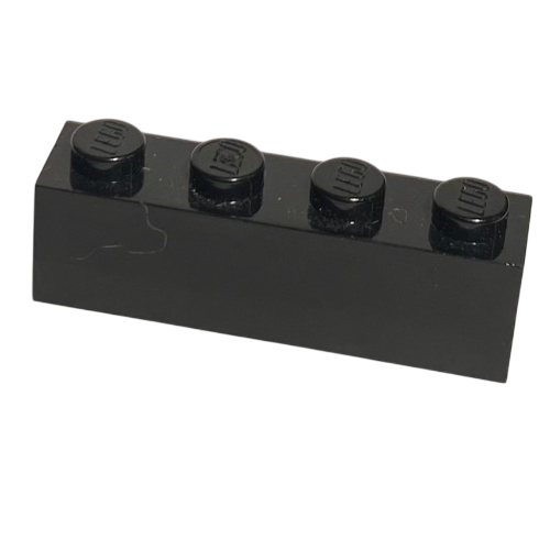 Brick 1 × 4 with Bottom Tubes, Lowered Center Cross Support Black