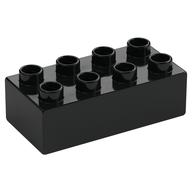 Duplo Stein 2 × 4 Schwarz