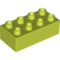 Duplo Brick 2 × 4 Medium Lime