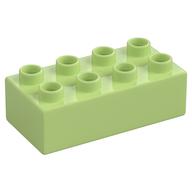 Duplo Stein 2 × 4 Gelbgrün