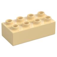 Duplo Stein 2 × 4 Beige