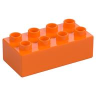 Duplo Stein 2 × 4 Orange