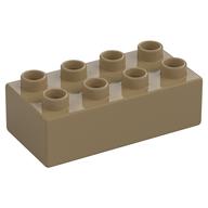 Duplo Brick 2 × 4 Dark Tan